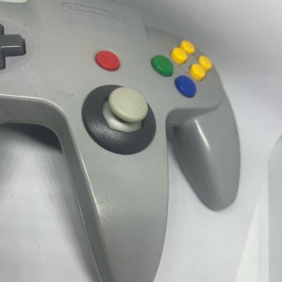 N64 Nintendo OEM Gray Controller New GC style Joystick User Tested Everything Wo - Picture 4 of 5